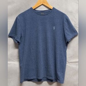 Polo by Ralph Lauren Men's Heather Blue Tee - MEDIUM
